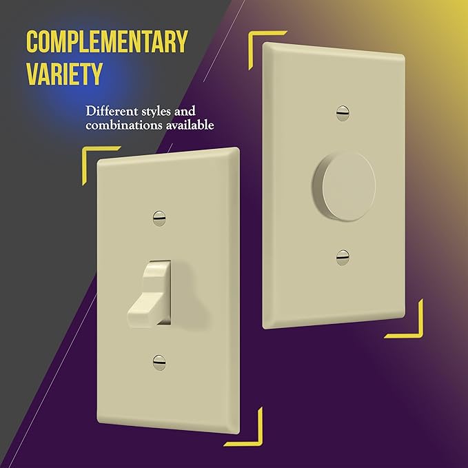 ENERLITES Toggle Light Switch Wall Plate, Size 1-Gang 4.50" x 2.76", - Image 5
