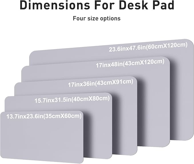 Aothia Faux Leather Desk Mat – Large Mouse Pad, Non-Slip PU Leather Blotter - Image 5