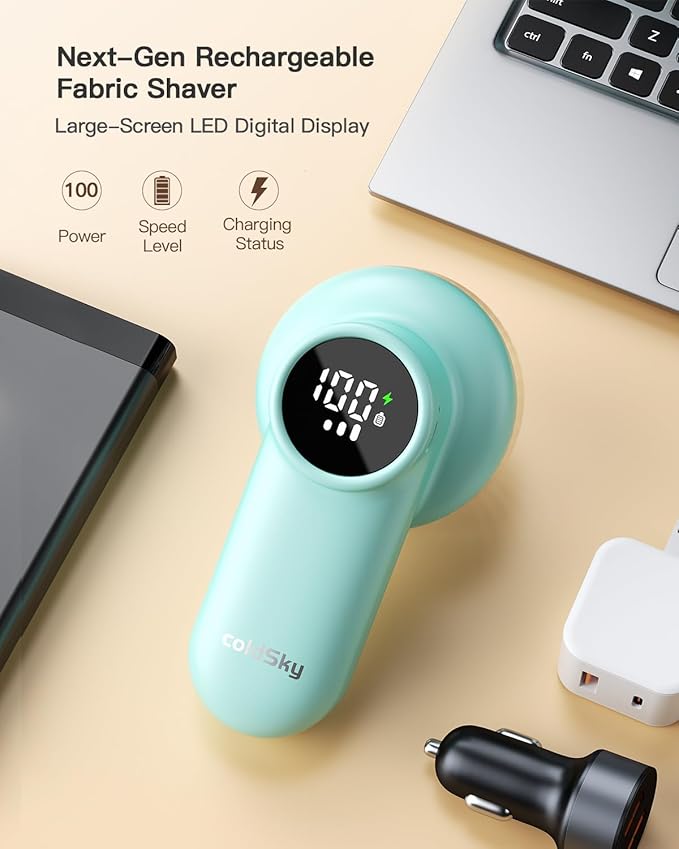 coldSky Rechargeable Fabric Shaver, Lint Shaver - Image 3