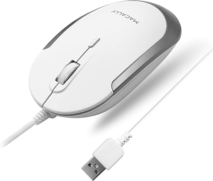Macally Silent Wired Mouse by Macally