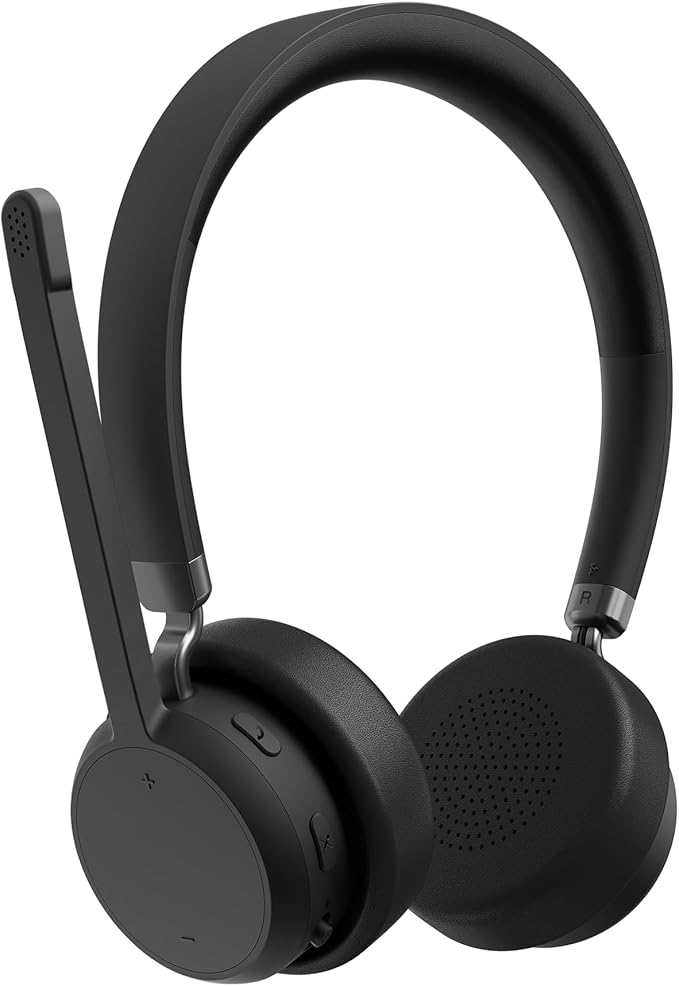 Lenovo Wireless Stereo Headset, Noise Cancelling Mic, 31-Hour Talk & 60-Hour - Image 2