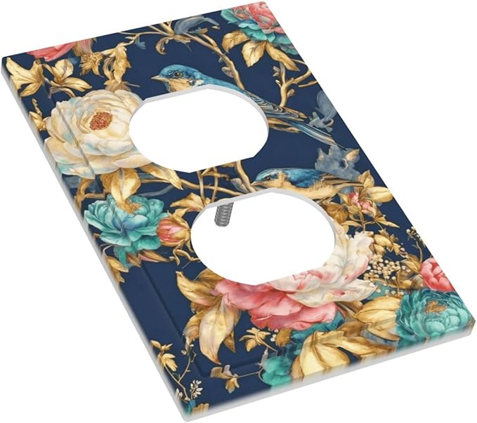 Bvtewkhz Floral Birds Morris Duplex Outlet Decorative Outlet Covers Light - Image 3