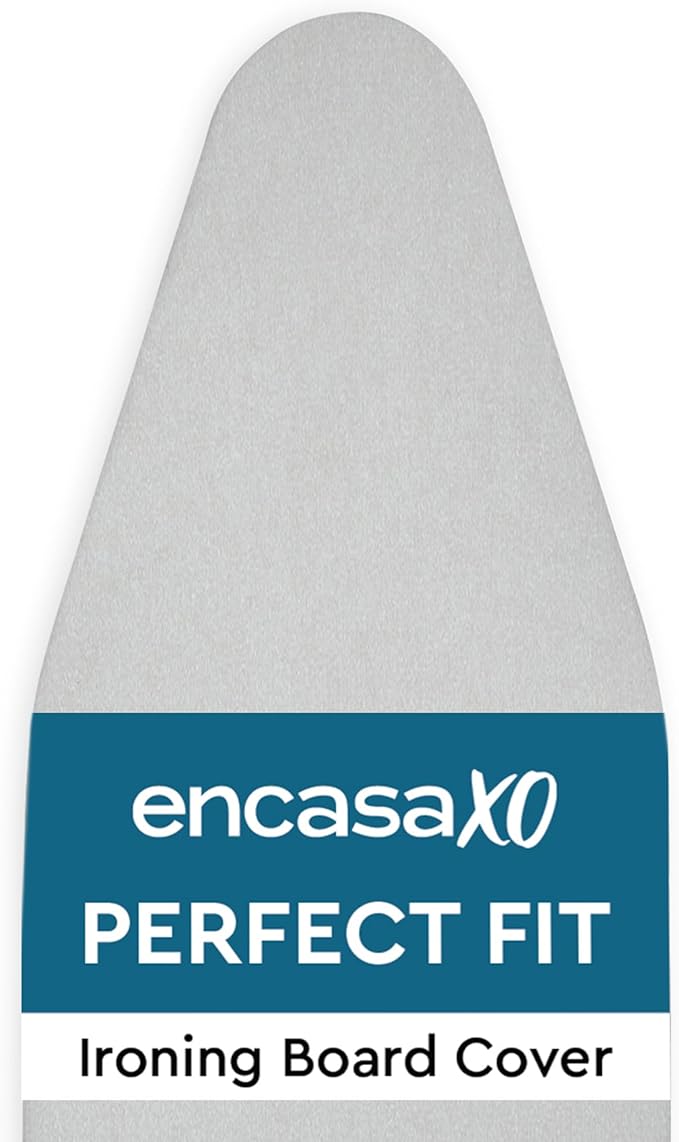 Encasa XO Ironing Board Cover and Pad 49"x18" - 4mm Felt & 2mm Foam Metallized by EncasaXO
