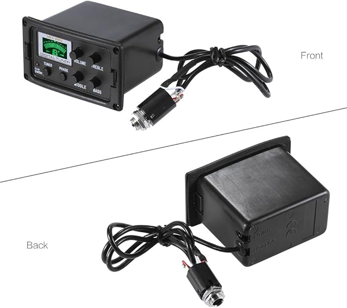 Acoustic Guitar Tuner, 3-Band EQ Equalizer LCD Display Volume Control Bass - Image 3