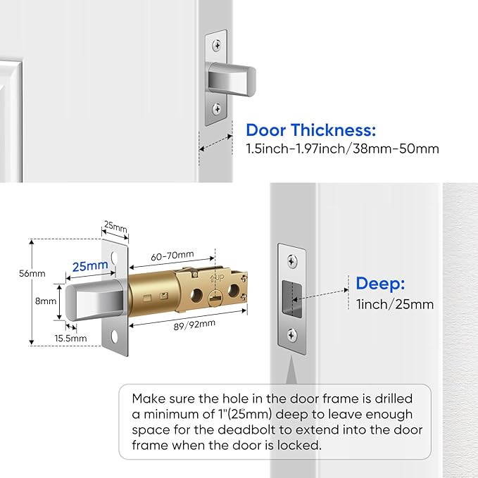 Fingerprint Smart Door Lock, Keyless Entry Deadbolt, Electronic Biometric - Image 5