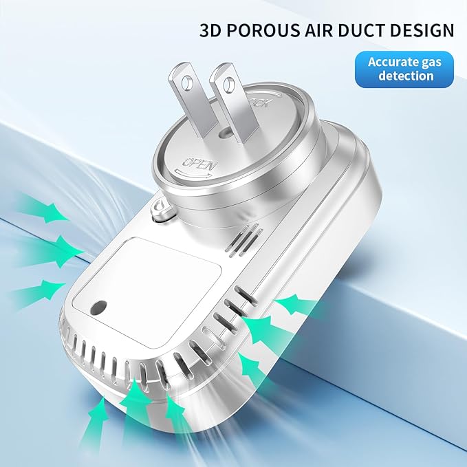 3-in-1 Natural Gas Leak Detector, Butane & LPG – Plug-in Digital Alarm - Image 7