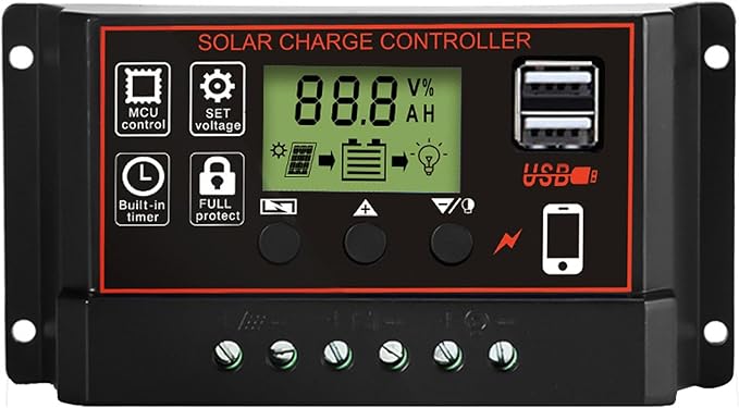 Solar Charge Controller, Solar Panel Charge Controller Intelligent Regulator - Image 3