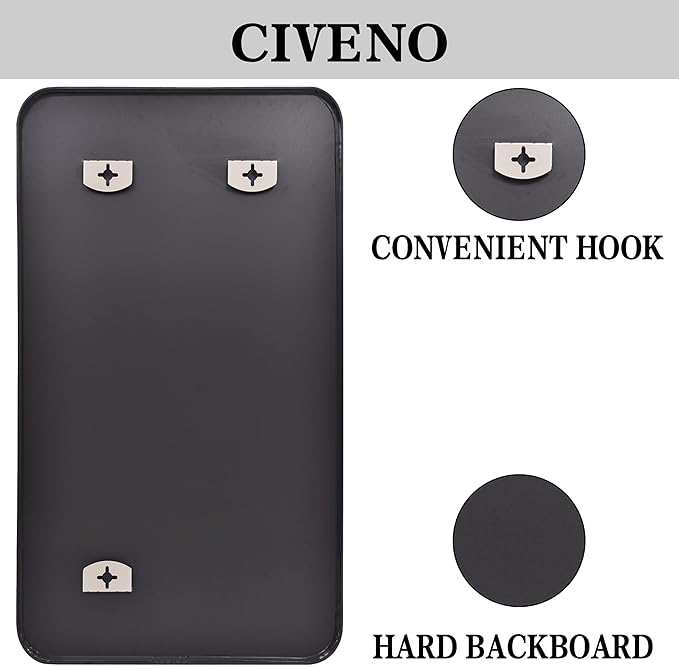 Large Bathroom Mirror 72x36 inch, Rounded Corner Rectangular Mirror - Image 8