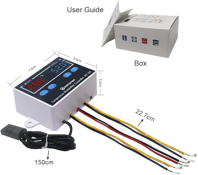 KETOTEK Temperature Humidity Controller Digital Thermostat Module 120V - Image 7