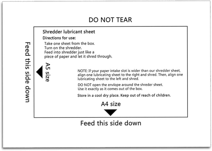 Ansoon Paper Shredder Lubricant Sheets, Paper Shredder Sharpening & Lubricating - Image 2