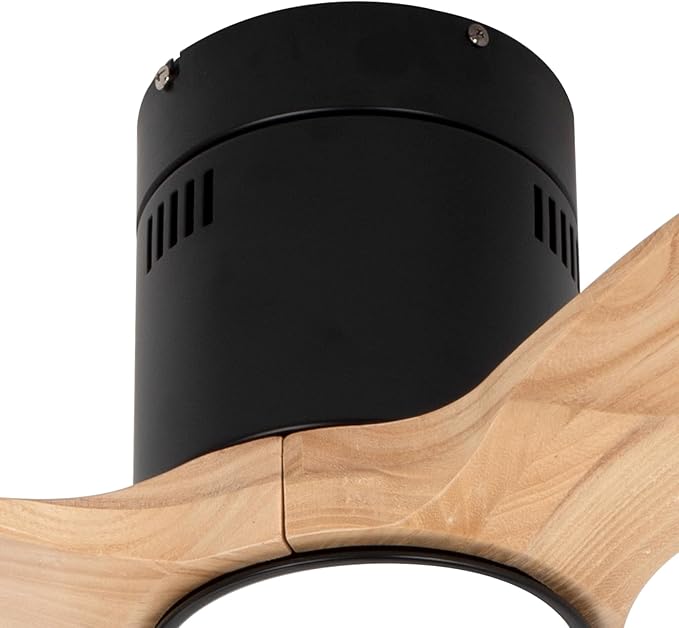 OUATER Wood Flush Mount Ceiling Fan - Image 5