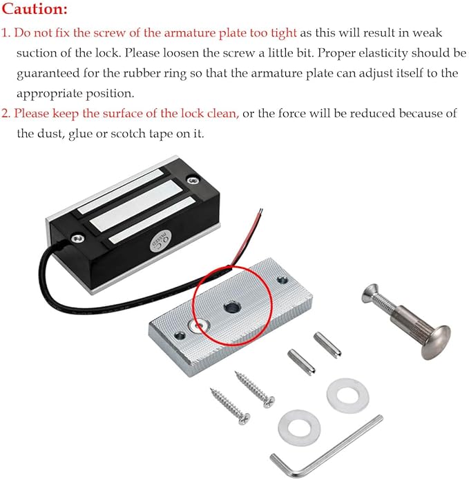Electric Magnetic Lock 60KG 130LBS Holding Force Electromagnet Lock 12V Fail - Image 3