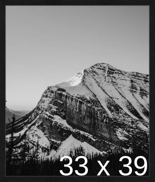 Frame It Easy 33 x 39 Black Grain Wood Frame by FrameItEasy