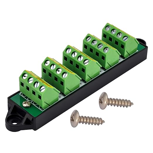 16Amp 300V 4x5 Position Terminal Block Distribution Module. OONO D-1657GP - Image 2