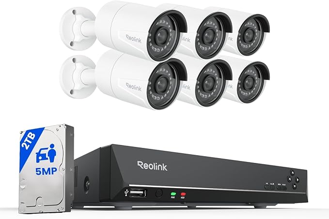 REOLINK 8CH 5MP Home Security Camera System, 4K/8MP 8CH NVR by REOLINK