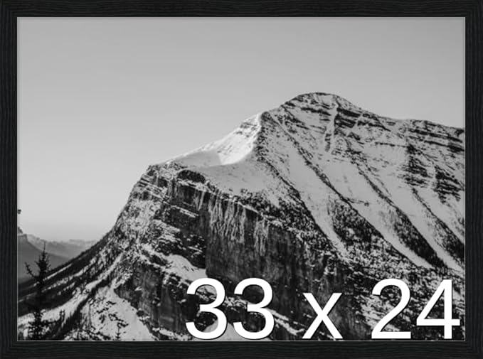 Frame It Easy 33 x 24 Black Grain Wood Frame by FrameItEasy