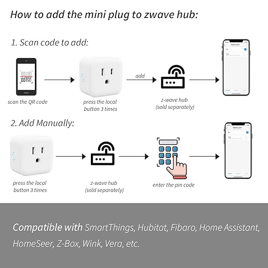 Minoston Z-Wave Outlet Dimmer, 800 Series Z-Wave Smart Plug, Z-Wave Hub Required - Image 7