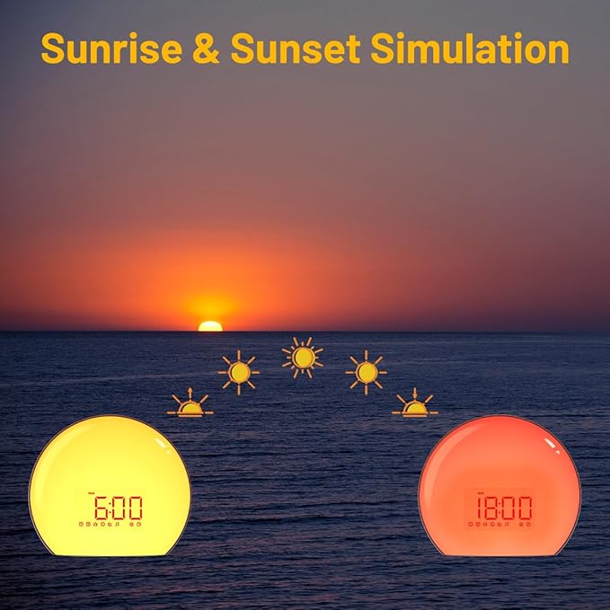 Magicteam Sunrise Alarm Clock Wake Up Clock Natural Sunset Simulation 21 - Image 2