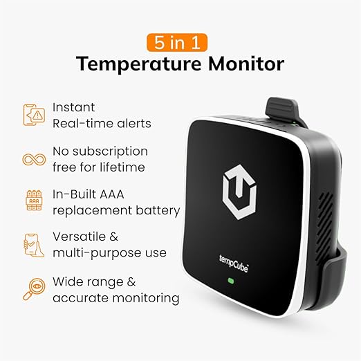 tempCube Pack of 2 WiFi Temperature & Humidity Sensor | Connects 2.4 GHz – - Image 3