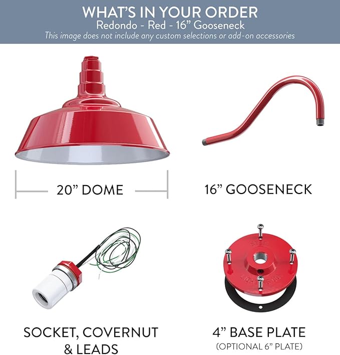 Steel Lighting Co. Large Outdoor Barn Light | Gooseneck Light Fixture | Made in - Image 8