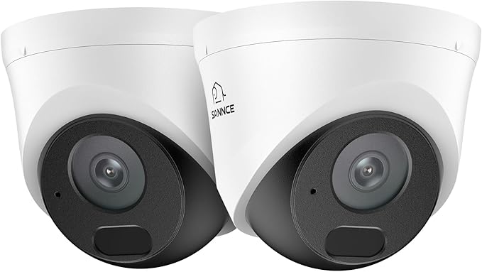 SANNCE 5MP HD PoE Dome Security Camera - 100ft Dual IR Night Vision by SANNCE