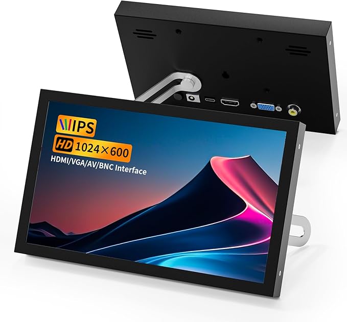 Aurevita 7 Inch Mini Monitor HDMI, Portable Vga Monitor by Unknown