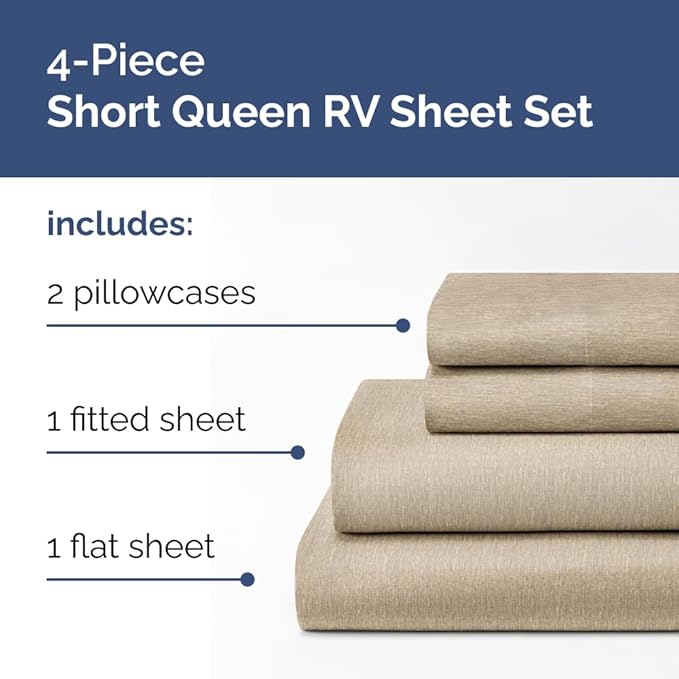 RV Short Queen Sheet Set 60 X 75 - Image 2