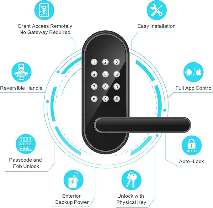 Keyless Entry Keypad Smart Door Lock - Image 2