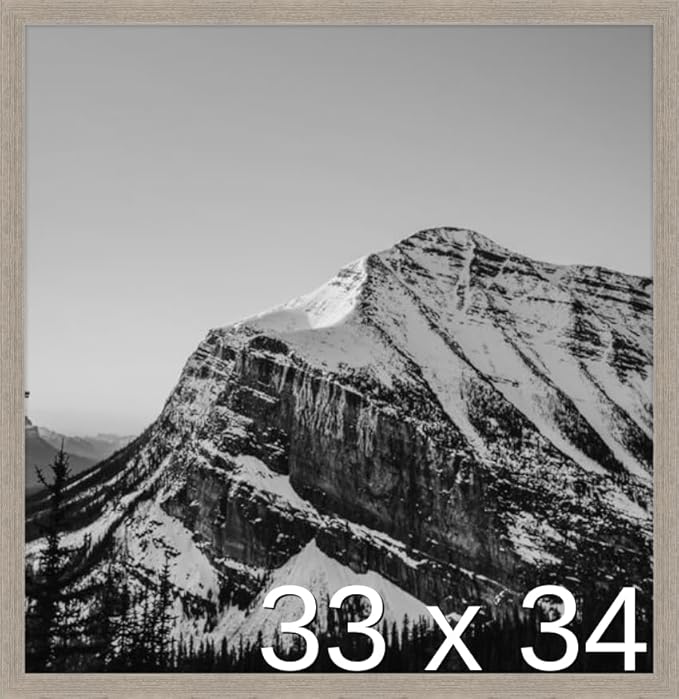 Frame It Easy 33 x 34 Rustic Gray Wood Frame by FrameItEasy