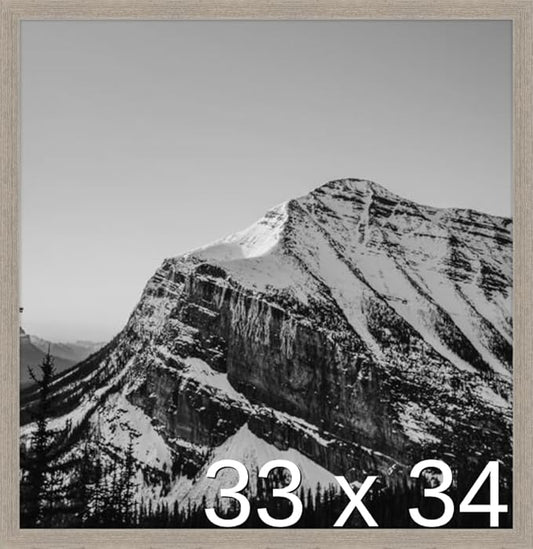 Frame It Easy 33 x 34 Rustic Gray Wood Frame by FrameItEasy
