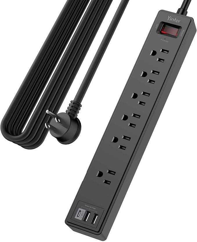 20Ft Power Strip Surge Protector by Yintar