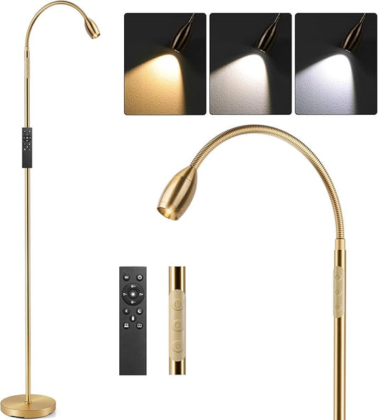Reading Floor Lamp, Dimmable Zoomable Spotlight, Adjustable Color Beam Standing by AUZONIMICS