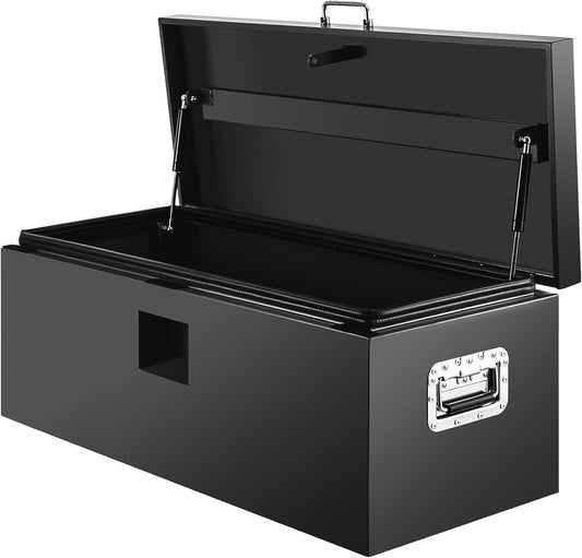 39" Truck Tool Box,Heacy Duty Metal Storage Organizer with Strong locking tongue,Trailer Tongue Box with Safe Hinge, for Truck,Pickup,RV,Garage,Best gift for family and friend,Black Power Coating