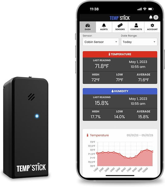 Temp Stick Remote WiFi Temperature & Humidity Sensor, Data Logger. No by Ideal+Sciences
