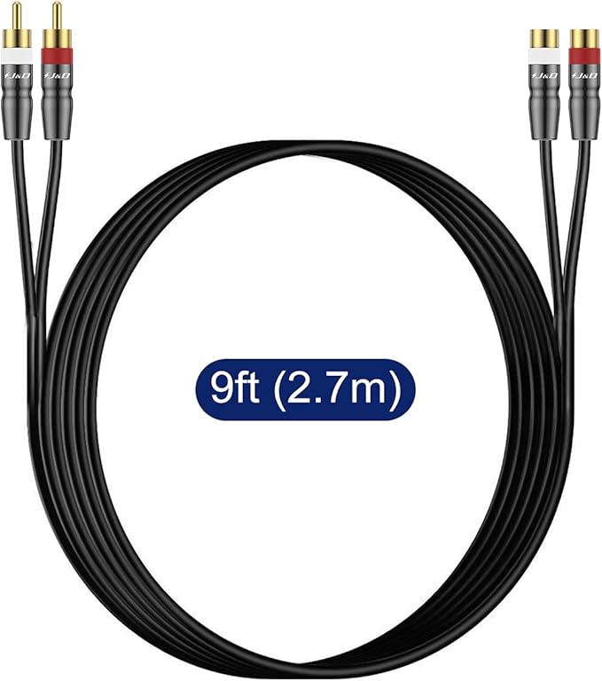 J&D 2 RCA Extension Cable Male to Female, Copper Shell Gold-Plated 2RCA Male to - Image 7