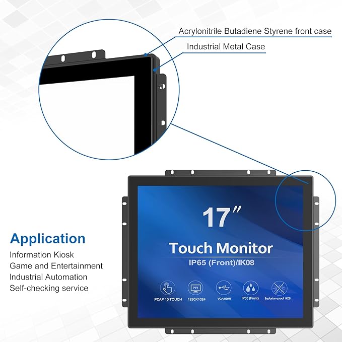 GreenTouch Outdoor High Brightness 1000 Nits 17 Inch Open Frame Interactive - Image 5