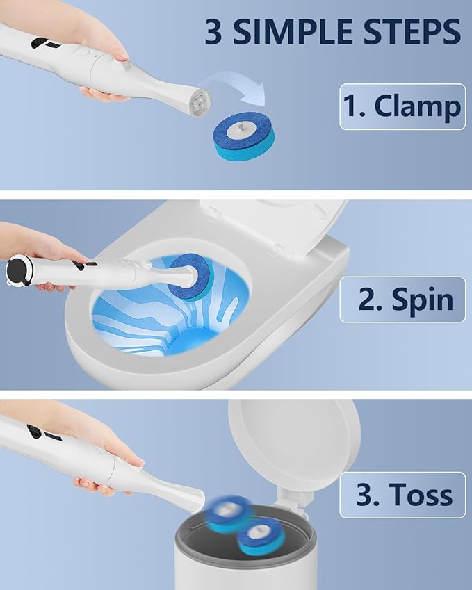 Leebein Electric Toilet Brush and Holder Set, 2025 New Toilet Bowl Scrubber Kit - Image 8
