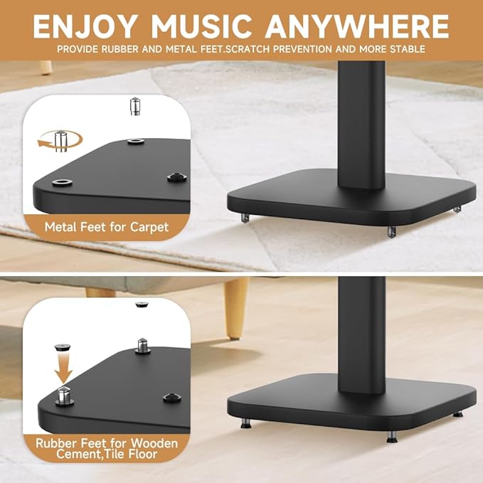 Universal Bookshelf Speaker Stands Pair - Image 6