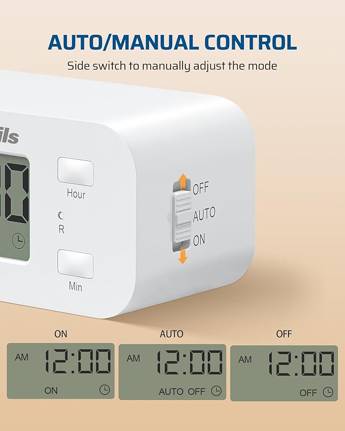 DEWENWILS 24 Hour Programmable Digital Timer Outlet, 2 Pack Timers - Image 7