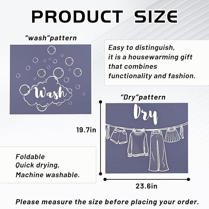 Esamploe Washer Dryer Countertop Mat, Washer and Dryer Topper Dust Proof Quick - Image 2
