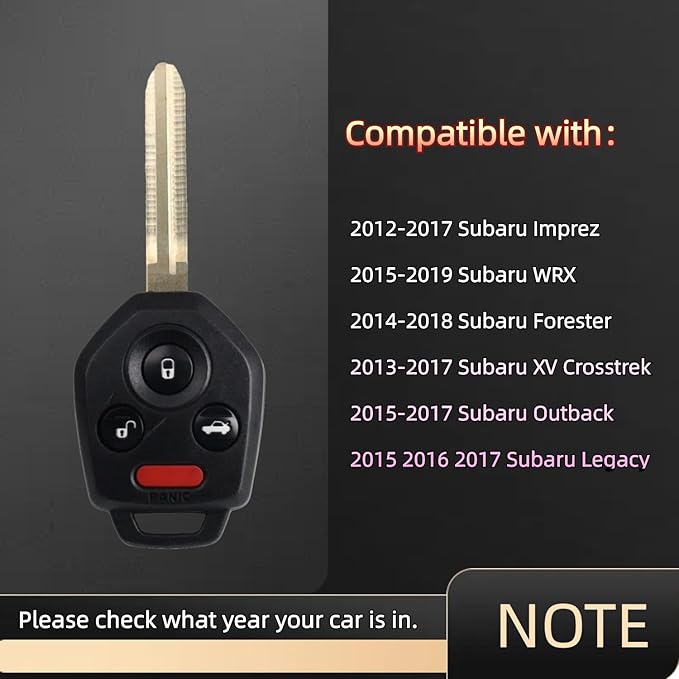 Key Fob Remote Replacement Compatible - Image 2