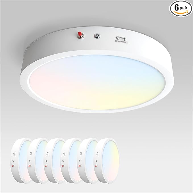 ASD LED 12" Round Flush Mount Ceiling Light Fixture, Low Profile Surface by ASDLightingCorporation