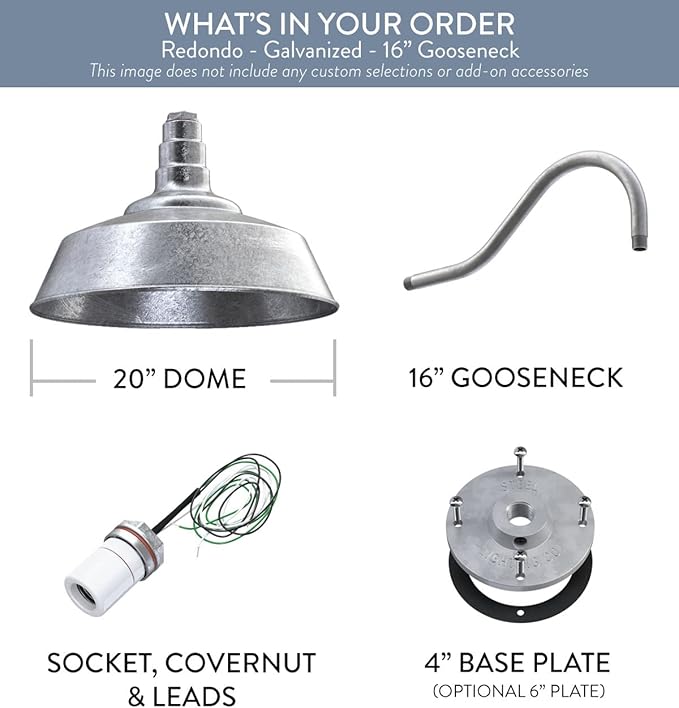 Steel Lighting Co. Large Outdoor Barn Light | Gooseneck Light Fixture | Made in - Image 8
