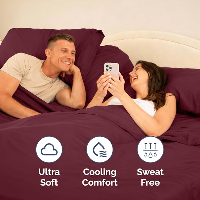 Split Head King Sheet Set – 4 Piece Flex Split Top King Sheets - Image 5