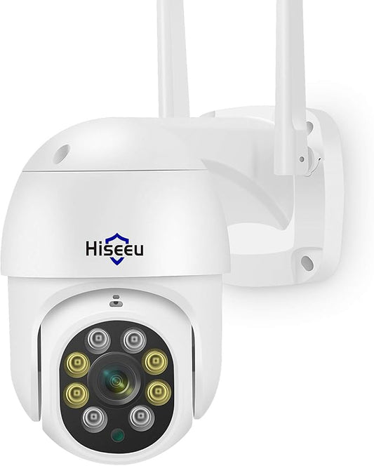 Hiseeu 3MP Security Camera Outdoor, WiFi Camera, Auto Tracking&Light Alarm by Hiseeu