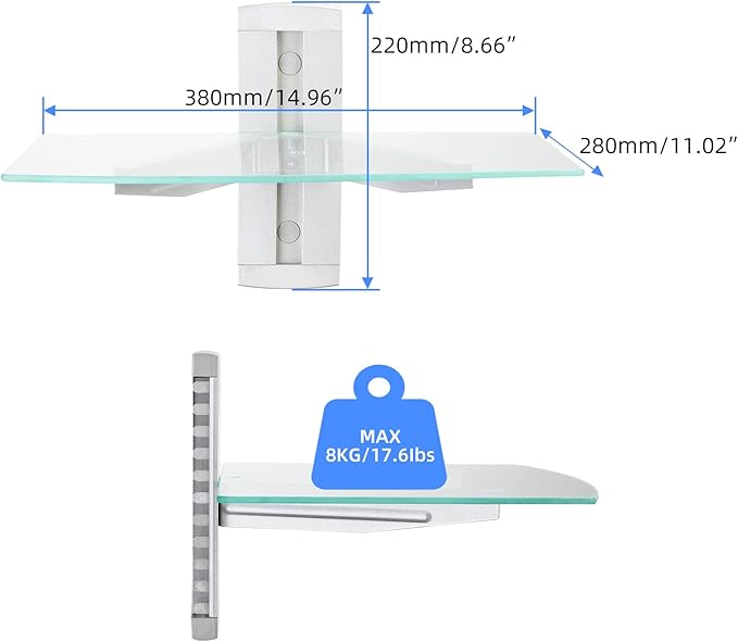 suptek Single Silver Floating Shelf - Image 3