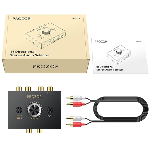 PROZOR 3.5mm & RCA Bi-Directional Audio Switch, 2-in-1-Out / 1-in-2-Out Passive - Image 8