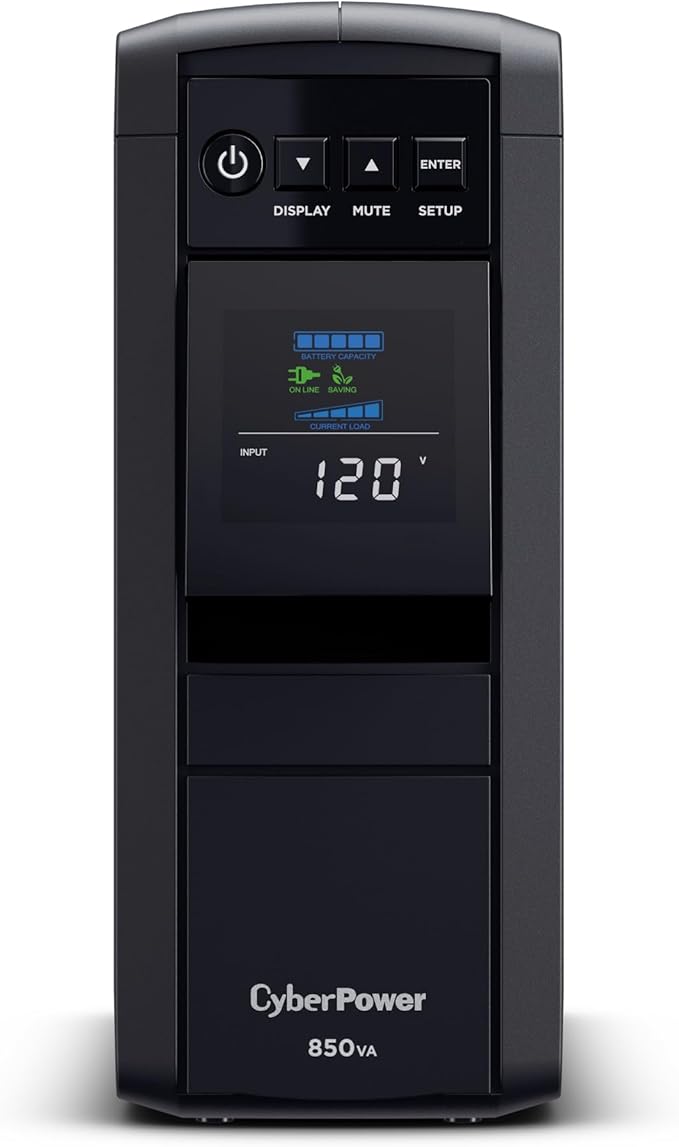 CyberPower CP850PFCLCD PFC Sinewave UPS Battery Backup and Surge Protector by CyberPower