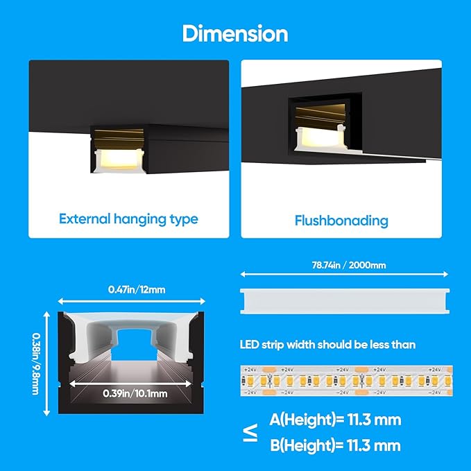 Besseto 10 Pack LED Aluminum Channel - Image 5