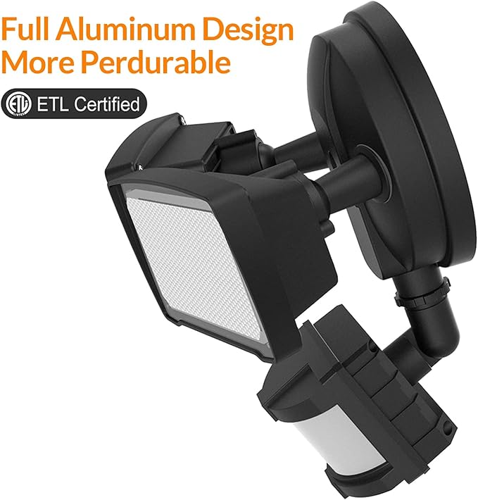 LEPOWER LED Security Lights Motion Sensor Light Outdoor, 30W 3200LM Motion - Image 5
